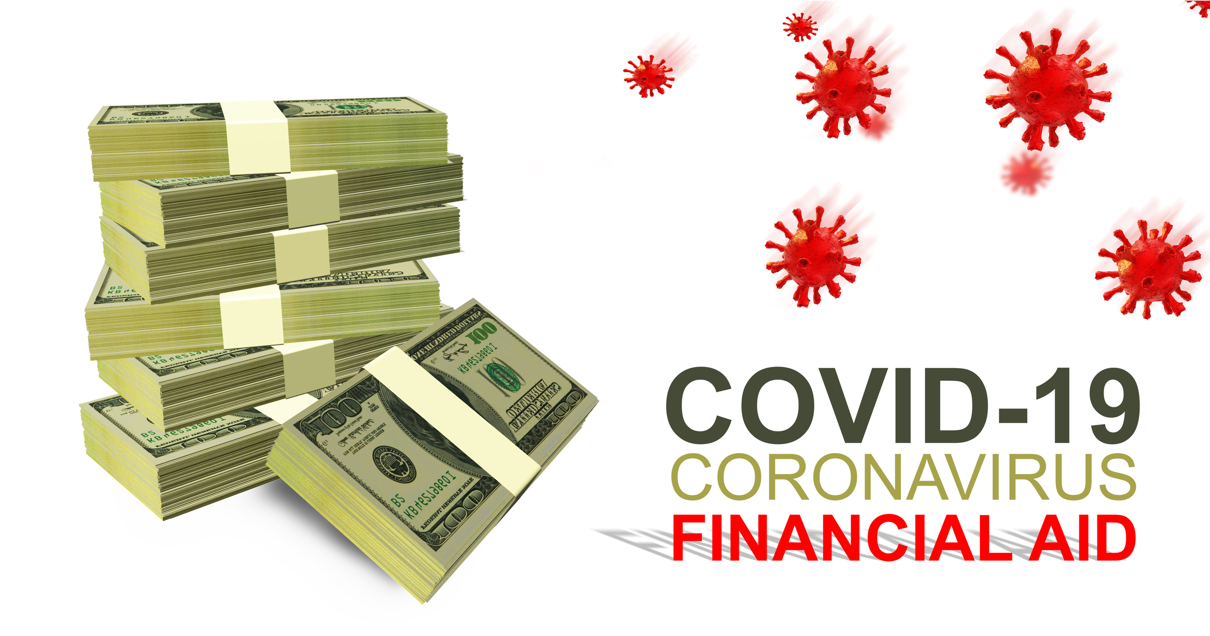 financial aid support help for covid 19 coronavirus therapy 3d rendering 176974421